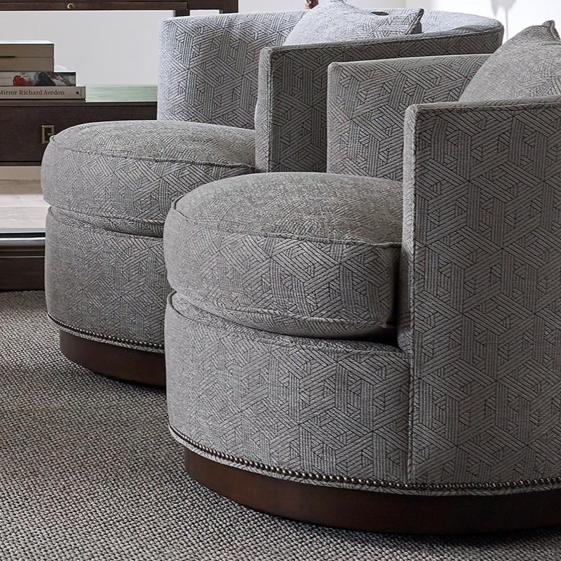 Vanguard Furniture Michael Weiss Bernadette Swivel Chair with Wood Base